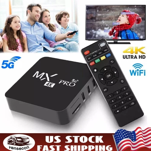 MXQ Pro 4K Ultra HD 64Bit Wifi Android 7.1 Quad Core Smart TV Box Mediaplayer - Bild 1 von 12