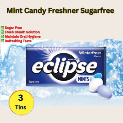 Mints Breath Wrigley's Eclipse Freshner Sweets Sugarfree Winterfrost