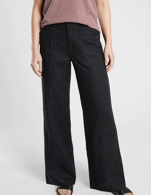 Athleta Cabo Retreat Linen Pant Black 
