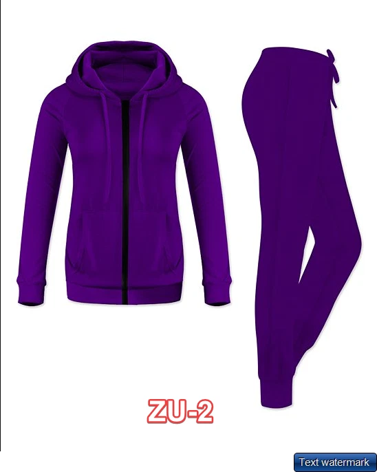 Loveu.Dear Women Dark Purple Zip Up Hoodie Joggers L eBay