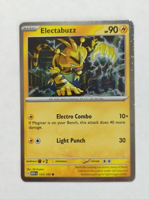 Pokemon TCG Electabuzz 125/165 Holo Promo Scarlet & Violet 151 English MEW 2023