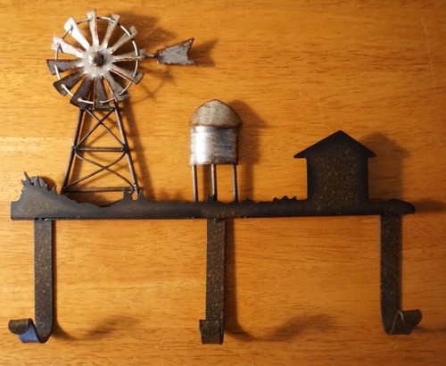 Rustic Country Primitive Windmill Garden Barn Water Tower Hook Farm House Decor - Picture 3 of 10