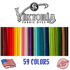 Fabric Dye Viktoria All Purpose 59+ Fashion Colors DIY Tie Dye (0.35 Oz Powder)