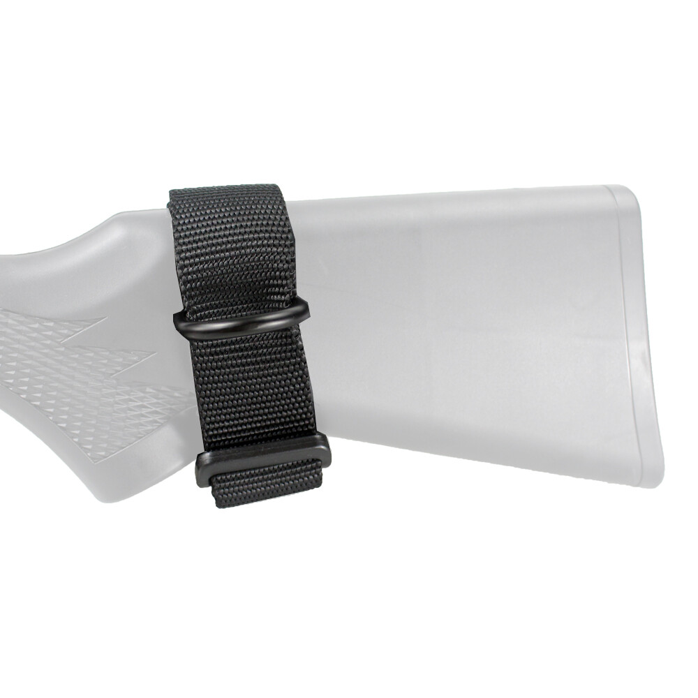Adjustable Rifle Buttstock Sling - 1.25" Nylon Strap With D-Ring For Hunting & Shooting 2 thumbnail image