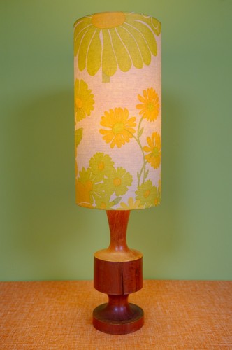 Pantalla de Papel Original Años 70 - Retro, Tambor 15cm, Floral, Floral - Imagen 2 de 7