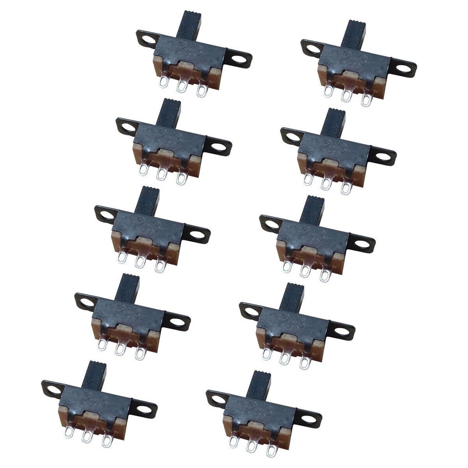 10pcs Black SPDT ON-Off Miniature Slide Switch Electronic Component DIY ...