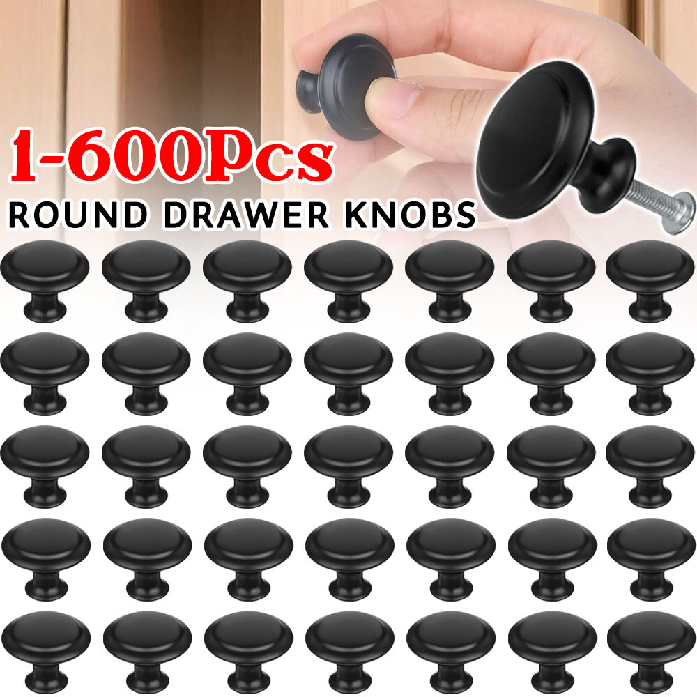 Cabinet Knobs Matte Black Kitchen Cupboard Dresser Drawer Handles Pull  Knobs LOT