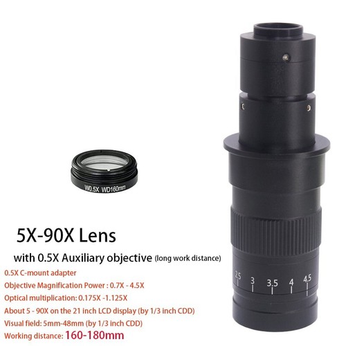 270mm High Distance Parfocal Microscope Industry Camera C-Mount Lens 0745 10A - Picture 17 of 25