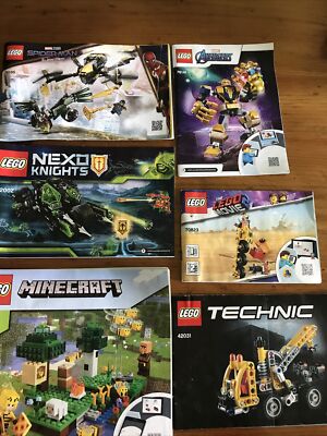 Lego instructional manuals- LOT OF SEVERAL LEGO BOOKS - Paper Manual