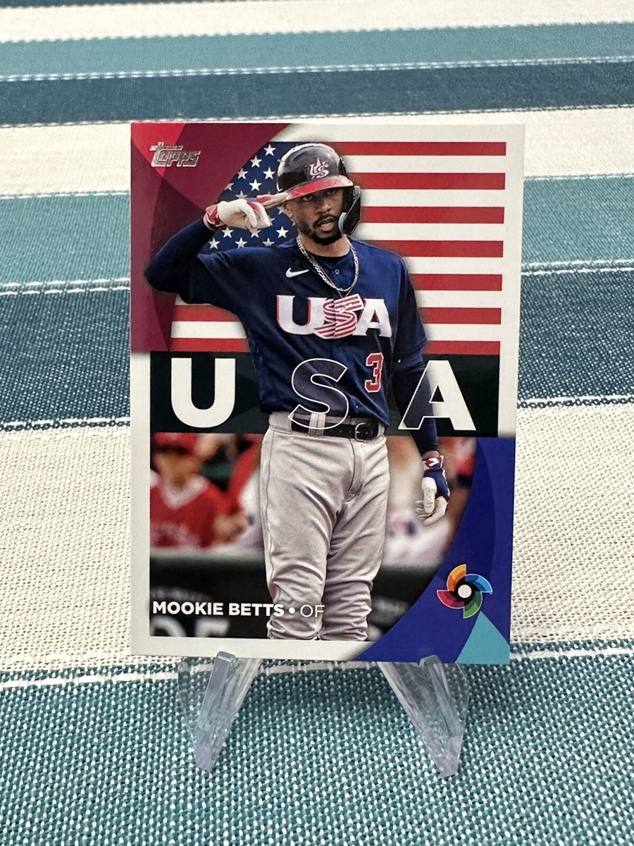 ムーキーベッツ　SP WBC2023 アメリカ代表　ゴールドパラレル　ドジャース 2023 Topps Series 2 World Baseball Classic Mookie Betts Team