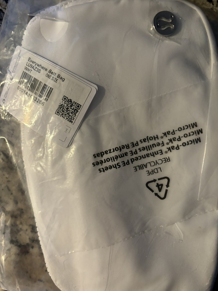 Lululemon White Belt Bag for Women Crossbody or Waist Pack
