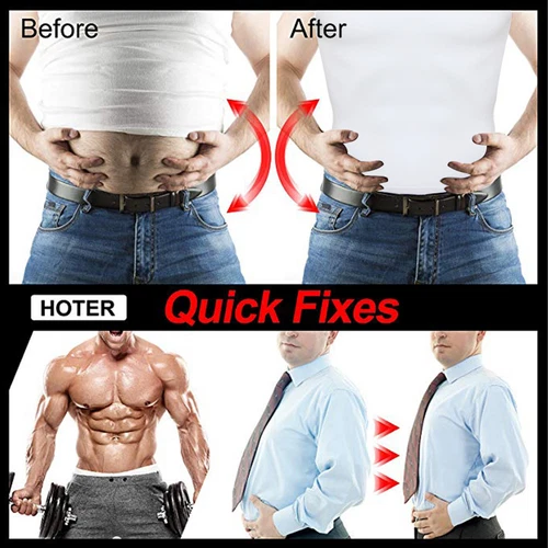 MENS SLIMMING BODY SHAPER BELLY TUMMY CONTROL SHIRT COMPRESSION VEST UNDERWEAR - Bild 9 von 22