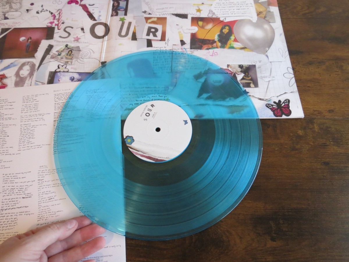 Olivia Rodrigo SOUR Vinyl Record Limited Edition NEON Blue Clear