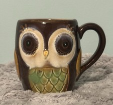 Burton  Burton Owl Mug Hand Painted