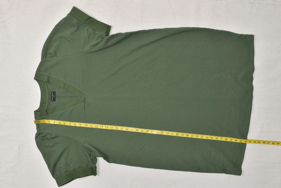 Camiseta Lane Bryant Talla Grande 22/24 Verde Cuello en V Manga Corta Mezcla de Algodón Foto 3 de 4