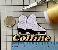 Ice Skate Patch Personalized Custom Iron-on Badge/ Name Tag/Gift/Shirt Accessory