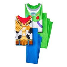 Toy Story Boy's Buzz Lightyear and Woody Short-Sleeved 4-Pc. Pajama Set, Size 6