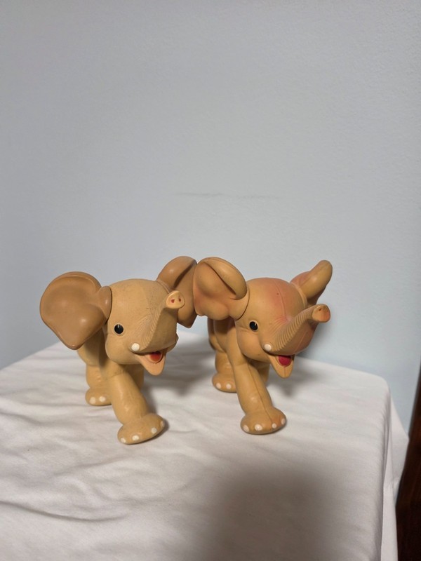 Vintage Rempel “Tusky The Elephant” Rubber Squeaky Toys