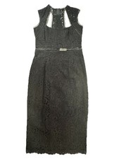 NWT Bardot Dress Size 4/XS Black  Lace Overlay Midi Bodycon Sheath