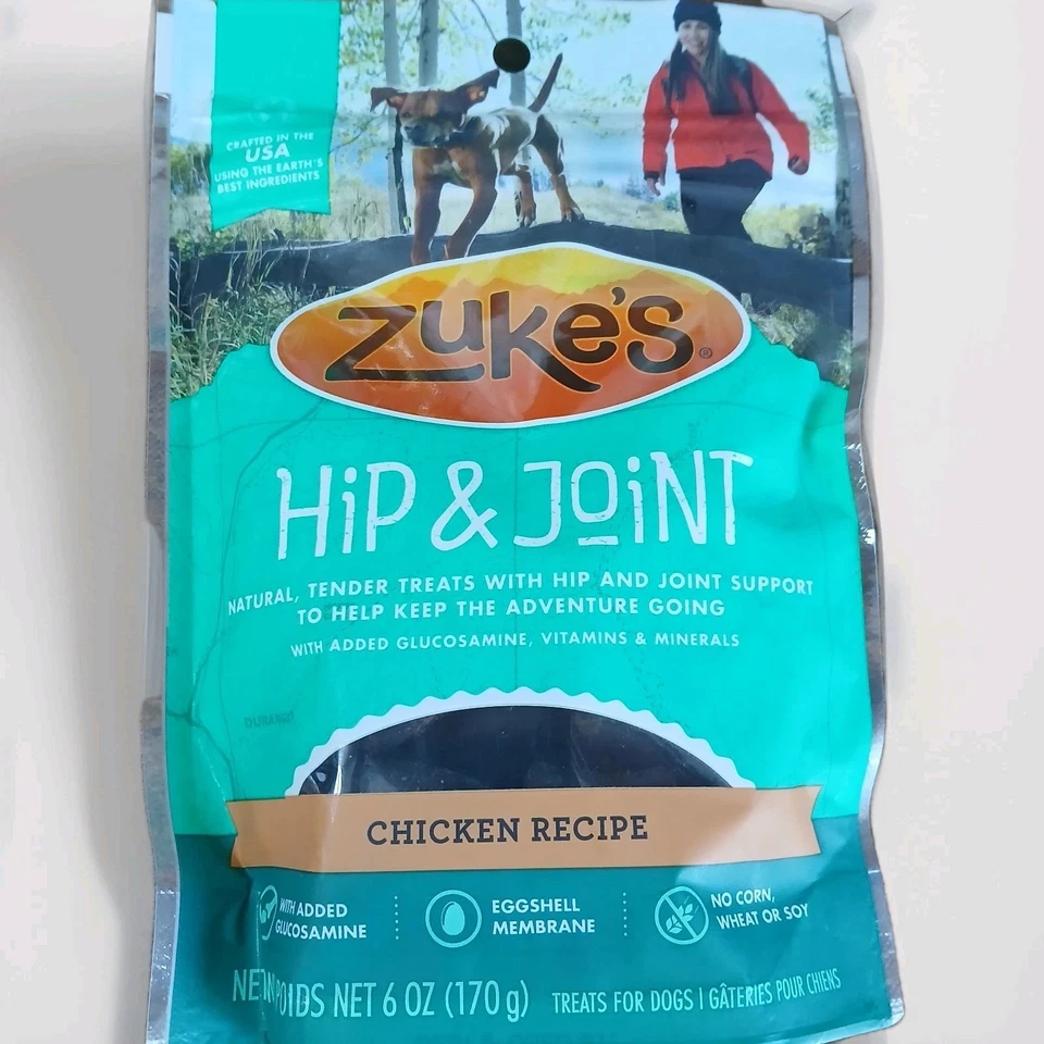 Zuke's Hip & Joint 7 BOLSAS golosinas para perros pollo natural 6 OZ vitaminas para perros golosinas para perros Foto 2 de 4