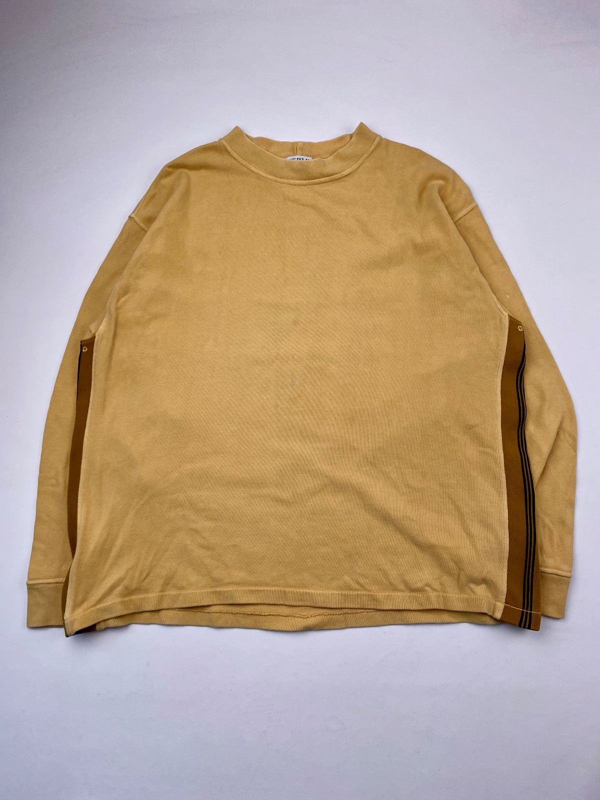 Stone Island Vintage 1996 Crew Neck Yellow Jumper - Size: XL thumbnail 2
