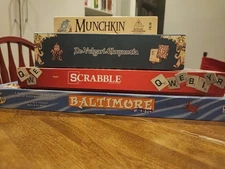 Baltimore Monopoly, Scrabble, De Vulgari Eloquentia, Munchkin Board Games