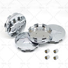Wheel Center Rim Caps For Silverado Suburban Tahoe 2014-2019 83mm Gloss Chrome