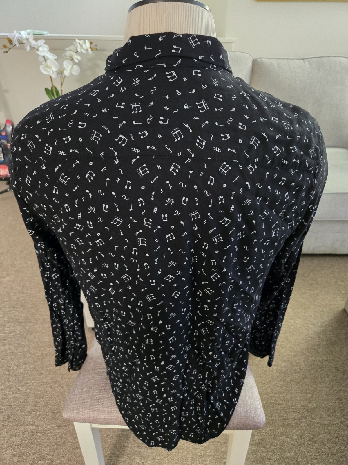 Button Down Music Notes Shirt - image 2