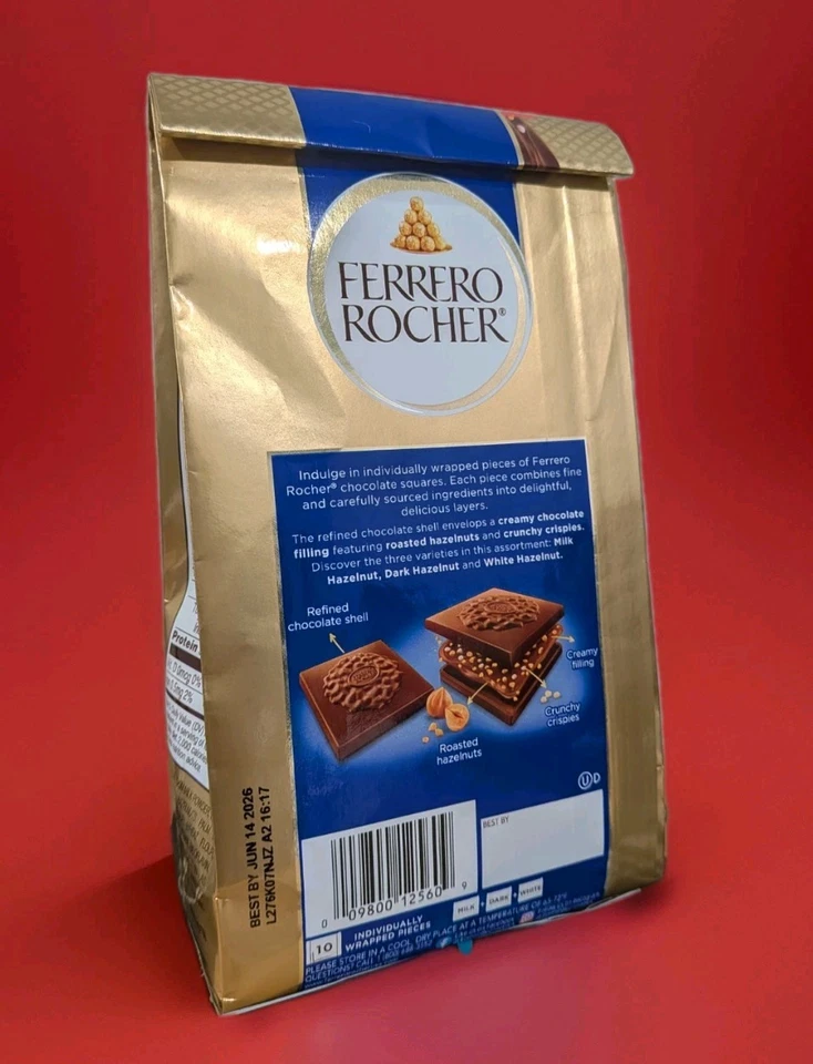 Ferrero Rocher Premium Surtido Cuadrados Chocolate, Regalo Navidad Cacahuete Vacaciones Foto 2 de 3