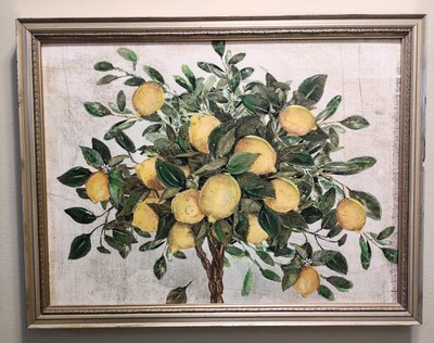 Kathryn White Lemon Tree 14 X 20 Hand Embellished Giclee Painting