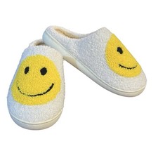 Womens Slippers Size 5-6 Slip On Comfortable Happy House Shoe Slip Resistant New