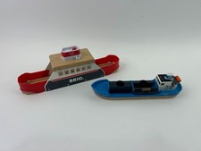 Brio World 33569 Ferry Ship  Blue Freight Cargo Ship JB-427 No Cargo Preowned