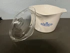 Vintage Corning Ware Cornflower Blue Saucemaker w/ Pyrex glass lid.