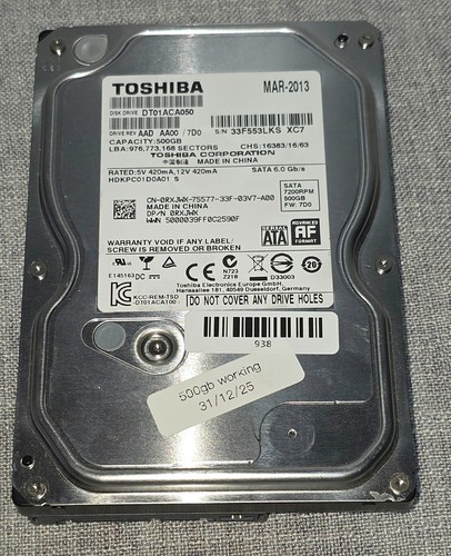 Internal Hard Drive HDD SSD SAS SATA 160GB 250GB 320GB 500GB 2.5" 3.5" PC Laptop - Picture 26 of 31
