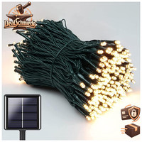 Solar Lichterkette 20M 200 LED Warmweiß Wetterfest 8 Modi FüR Garten Balkon Deko