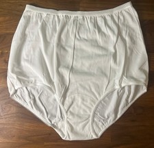 Vtg Sears Acetate Briefs Panties White Size 9 Sissy Second Skin USA Made Blue
