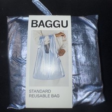 BAGGU METALLIC LIGHT BLUE Standard Size Reusa...