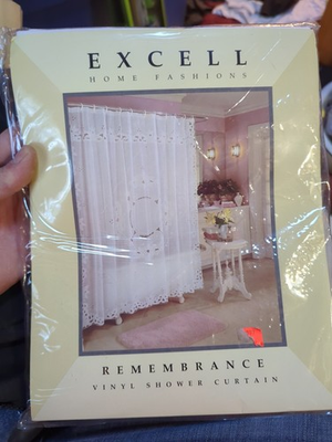#ad #ad Ex Cell Home Fashions Vinyl Fabric Shower Curtain 70 x 72 Remembrance White $19.99
