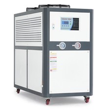CREWORKS 8 Ton Air Cooled Chiller Low GWP 140L Tank 12HP Compressor LCD Display