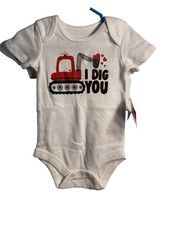 celebrate valentines day baby boys bodysuit size 3 - 6 months