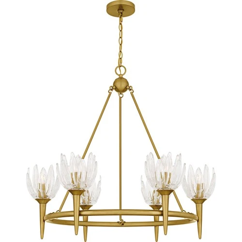 Brushed Gold  Chandelier from the Shea Collection - Picture 1 of 6