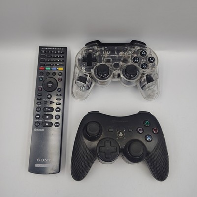 PS3 Accessory Lot: PowerA & Afterglow Controllers, Sony BD Remote   Untested