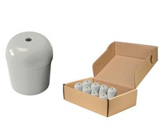 Replacement Folding Chair Tips 50 Pack White 3/4 in Round PVC Tubular Leg Caps