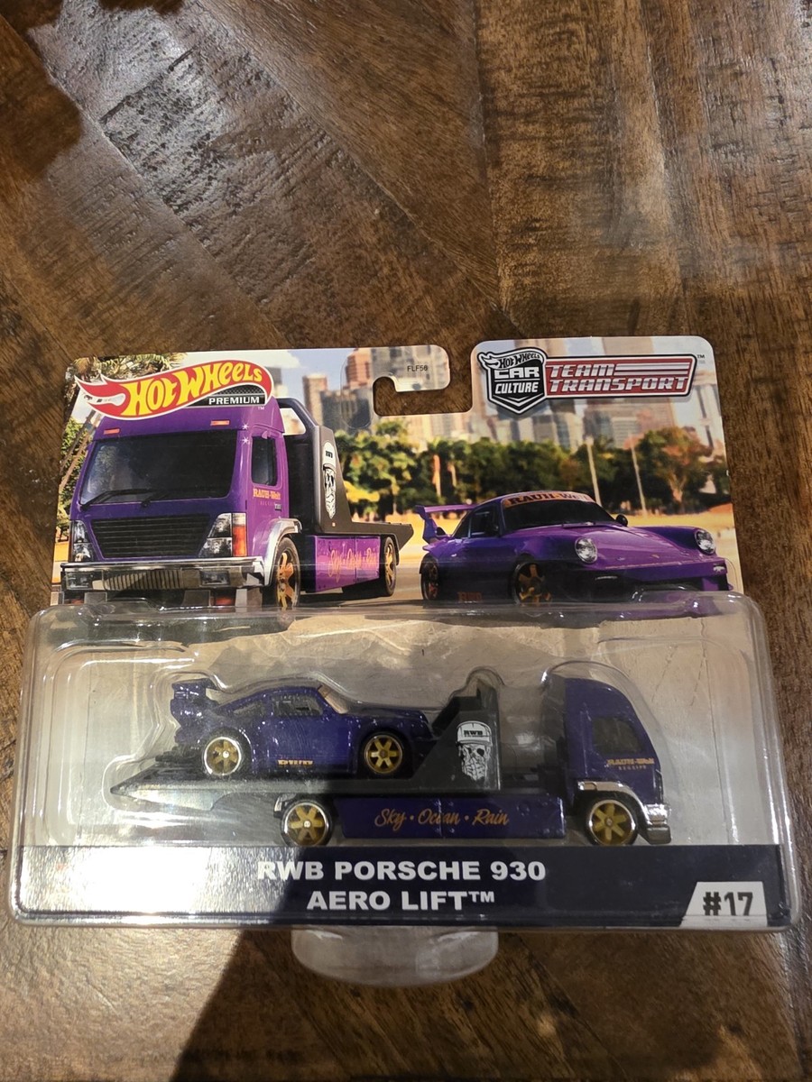 Hot Wheels Team RWB Porsche 930 Aero Lift TRANSPORTER G Purple 1