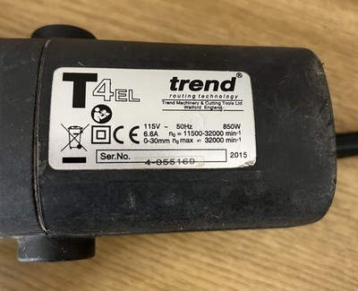Trend T4EL Tauchfräse 850 W 1/4 Zoll variable Geschwindigkeit - 110 V vollständig getestet & funktionsfähig