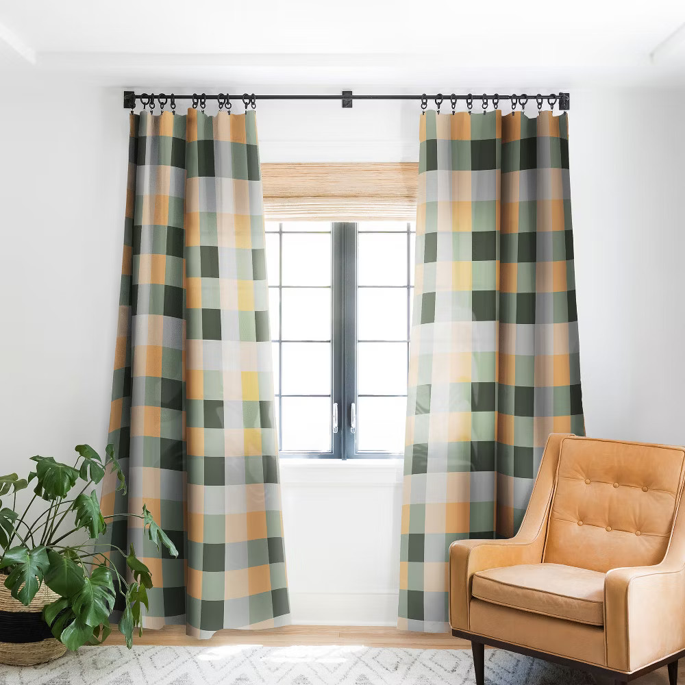 Miho retro color illusion 64 x 50 Single Panel Blackout Window Curtain 8190₽
