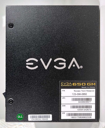 Alimentatore EVGA SuperNOVA 650 GM 650W SFX completamente modulare, usato - senza cavi - Foto 3 di 5