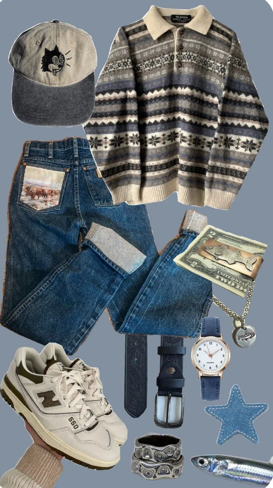 Carter’s Boys 4T Gray Ivory Fair Isle Button Cardigan Grandpa Fisherman EUC - Image 4 of 4