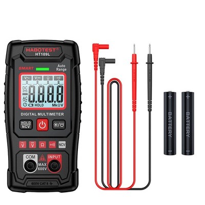 HABOTEST HT109L Digital Multimeter AC DC Volt Ohm with Battery NCV Circuit NEW