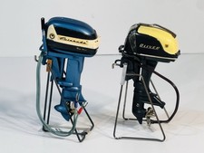 LOT OF 2: VTG EVINRUDE & OLIVER DIECAST ELECTRIC OUTBOARD B-O TOY BOAT MOTORS